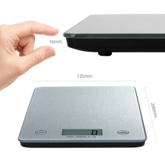 Hot selling LCD display 5kg digital Glass kitchen food weight scale