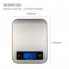 Mini 10kg 22lb Capacity Kitche Scale Digital Stainless Steel Rose gold plating food Weighing measuring scales