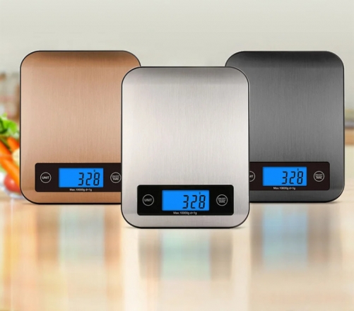 Mini 10kg 22lb Capacity Kitche Scale Digital Stainless Steel Rose gold plating food Weighing measuring scales