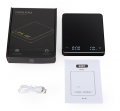 Black Coffee Scale 3kg/0.1g With USB Charging Version