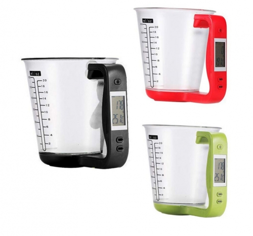 1kg/0.1g 600ml Multi-Functional Kitchen Electronic Scale Measuring Cup Milk Powder Flushing Electronic Measuring Cup Scale