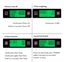 Electronic Coffee Scale With Temperature testing function Kitchen Roasting Scale Gram