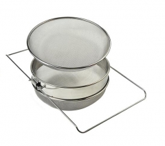 ST-01T L Size Double-layer Stainless Steel Honey Sieve Filtration Bee Honey Filter Strainer Machine Tool Extractor Beekeeping Tools