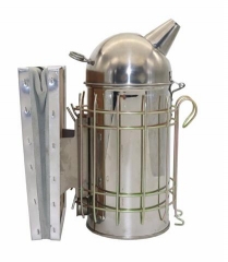 S-5 Stainless steel+ Corium European Type Round Bee Hive Smoker for Beekeeping