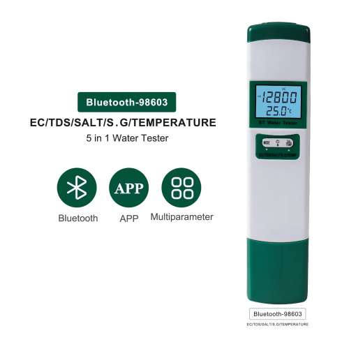 BT-98603 5-in-1 Water Quality Detector EC TDS Salt S.G TEMP-Water Quality Test Pen