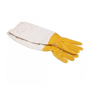 Yellow Sheepskin Canvas Sleeves Bee Gloves Protective Gear