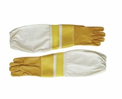 Goatskin Beekeeping Gloves Canvas Cuff Elasticated Gauntlet