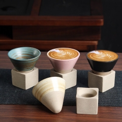 Tapered Coffee Cup Ceramic Coffee Mugs with Base