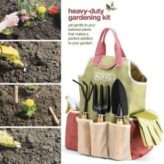 10PCS Heavy Duty Durable Gardening Supplies Kit with Fashion Handbag for Women