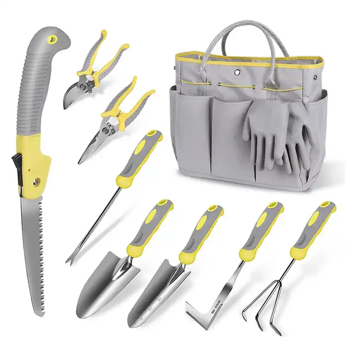 Garden Tool Set 10 Piece Stainless Steel Heavy Duty Gardening Kit Ideal Garden Tools Gift