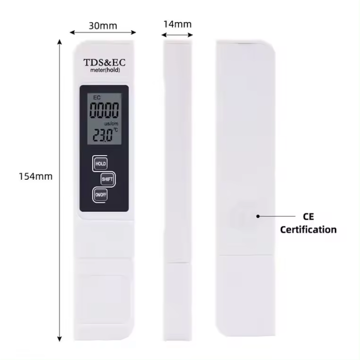 Water Quality Test Pen Conductivity Test Pen Temperature Tds/Ec 2 In 1 Nutrient Solution Hydroponic Tester