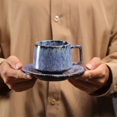 Vintage Master Cup Espresso Single Ceramic Cup for Tea & Coffee Coarse Pottertery with Kiln-Fired Single Serving Cup