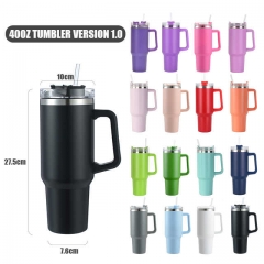 40oz Double Wall Stainless Steel Mug Travel Thermos Cup Tea Coffee Mug Tumbler Vacuum Insulated Tumbler Cup With Handle