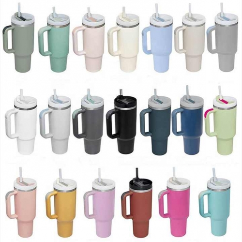 40oz Double Wall Stainless Steel Mug Travel Thermos Cup Tea Coffee Mug Tumbler Vacuum Insulated Tumbler Cup With Handle