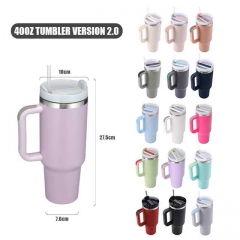 40oz Double Wall Stainless Steel Mug Travel Thermos Cup Tea Coffee Mug Tumbler Vacuum Insulated Tumbler Cup With Handle