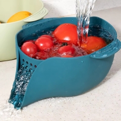 Fruit Tray Kitchen Drain Basket Fruit Vegetable Washing Basket Silicone Washing Streamer Basket