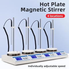 Manufacturer Multi Position Heated Magnetic Stirrer With Hotplate Lab Mixer Hot Plate Heating Magnetic Stirrer Mixer Laboratory