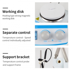 Factory Heated Magnetic Stirrers With Hotplate Laboratory Machine Hot Plate Mixer For Lab Heating Digital Magnetic Stirrer Mixer