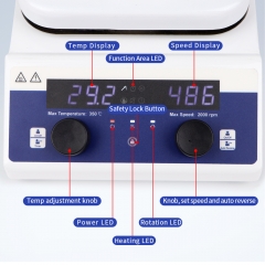 Wholesaler Hotplate Magnetic Stirrer Mixer With Heater Lab Rotary Stirring Mixer Hot Plate Heating Magnetic Stirrer Laboratory