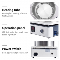 Hot Selling Heating Magnetic Stirrer Mixer Lab Oil Bath Water Bath Digital Heat Collecting Magnetic Stirrer Hot Plate Laboratory