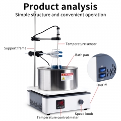 Hot Selling Heating Magnetic Stirrer Mixer Lab Oil Bath Water Bath Digital Heat Collecting Magnetic Stirrer Hot Plate Laboratory