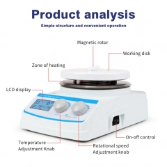 New Arrived 3L Laboratory Heating Magnetic Stirrer LCD Display Rotary Magnetic Mixer with Stand Support