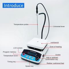 New Arrival T100S Heating Magnetic Stirrer With Heater Lab 6L Digital Mixers Perfume Hotplate Magnetic Stirrer Mixer Laboratory