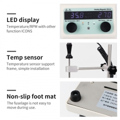 High Quality Electric Magnetic Stirrer with Hot Plate Heating 300℃ Chemistry Lab Equipment Supplier