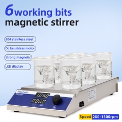 Professional Multi Position Magnetic Stirrer Lab Digital Display Mixer Perfume Stir 6-Position Magnetic Stirrer Mixer Laboratory