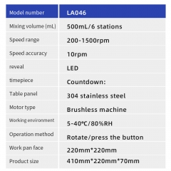 LA046 6 Station Magnetic Stirrer Stainless Steel Material High Speed 1500RPM Mixer Laboratory Instrument Supplier