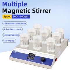 Manufacturer Multi Position Magnetic Stirrer Laboratory 9-Position Mixer Perfume Rotary Stirring Magnetic Stirrer Mixer For Lab