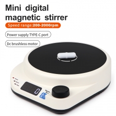 Mini Laboratory Magnetic Stirrer 2000PRM Max Stirring 5L Capacity Stir Plate with Stir Bar for Lab and Homebrew