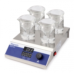 Factory Price 500ML Multiple Station Magnetic Stirrer for Laboratory LED display with Stir Bar Stainless Steel Body Lab Supply