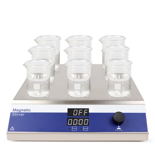 High Quality 9-Position Magnetic Stirrer For Laboratory Stainless Steel Mixer Perfume Multi Position Magnetic Stirrer Mixer Lab