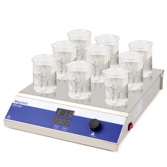 Wholesale Laboratory Equipment 500ML 9 Station in 1 Plate Magnetic Stirrer for Cosmetic Perfume Chemical Factory Lab Agitator