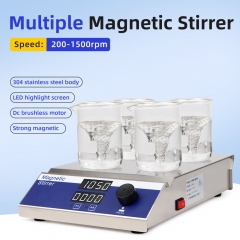 Hot Sale 4-Position Digital Magnetic Stirrer Mixer Lab Rotary Stirring Mixer Perfume Multi Position Magnetic Stirrer Laboratory