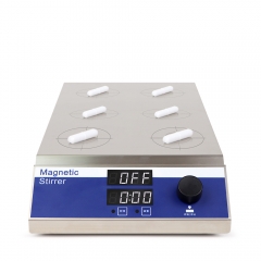 LA046 6 Station Magnetic Stirrer Stainless Steel Material High Speed 1500RPM Mixer Laboratory Instrument Supplier