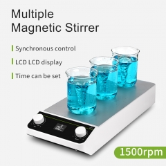 Wholesale Price 3 4 8 12 positions digital stainless steel Cheap hotplate multi position magnetic stirrer for lab