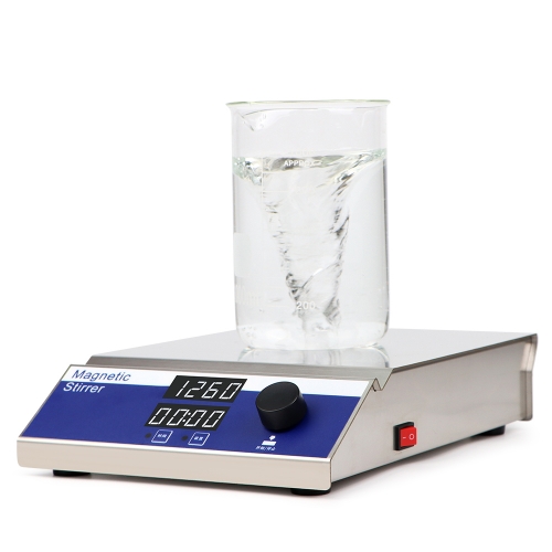 LCD Digital Magnetic Stirrer Stir Plate with stir bar 100-1500RPM Max Stirring Capacity 10L Hotplate Magnetic Mixer Lab Stirrers