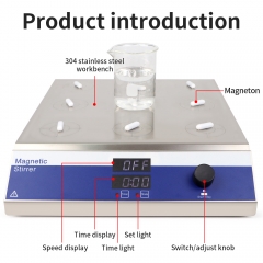 Multi-station magnetic stirrer for laboratory use 500ML*9 magnetic stirrer with digital display and timing function