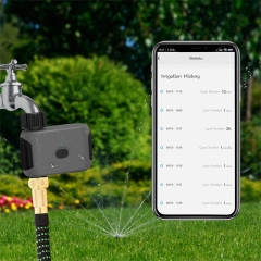 WiFi Sprinkler Timer with Brass Inlet, Smart Water Timer Hose Timer Irrigation Timer with WiFi Hub, Up to 20 Separate Watering Schedules, APP & Voice Control, Compatible with Alexa and Google Home