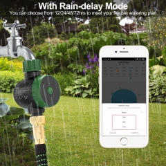 Zigbee Hose Timer with Brass Inlet,Smart Water Timer for Garden Hose,Sprinkler Timer with Rain Delay/Manual/Auto Watering, App Control