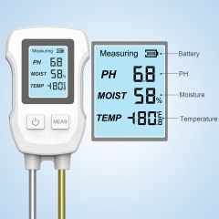 Soil pH Meter Kit with Moisture, Temperature, Humidity, fertility,and PH Test, LCD Display Soil Moisture Meter for ​Garden, Agriculture, etc