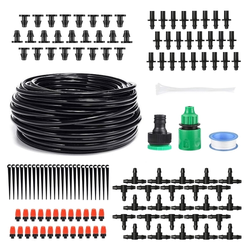 Drip Irrigation Kit, Inhocon 59 ft Mist Garden Irrigation System with 1/4