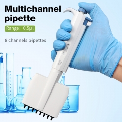 New Arrival 8 Channel Pipette Fixed 0.5ul High Accurate Dropper Digital Micropipette Manual Multi Channel Pipette For Laboratory