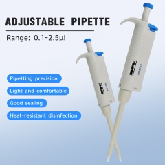 Customized Multi-specification Lab Supplies 0.1-2.5UL Autoclavable Adjustable Variable Volume Single Channel Transfer Pipette