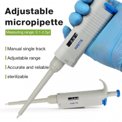 Lab Qualified Adjustable Pipette Single Channel 0.1-2.5UL Variable Volume Micro pipette Lab Pipette