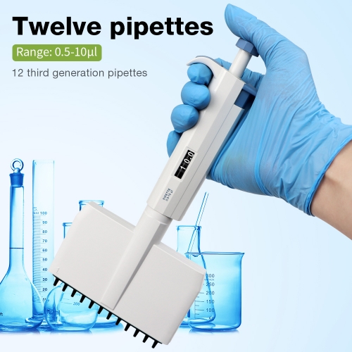 New Arrival Multi Channel Digital Pipette Adjustable 0.5-10ul High Accurate Dropper Micro-pipette 12 Channel Pipette Laboratory