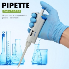 Lab Qualified Adjustable Pipette Single Channel 0.1-2.5UL Variable Volume Micro pipette Lab Pipette