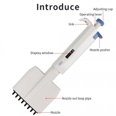 New Arrival 8-Channel Digital Pipette Laboratory 0.5-10ul Adjustable High Accurate Micro-pipette Multi Channel Pipette Dropper